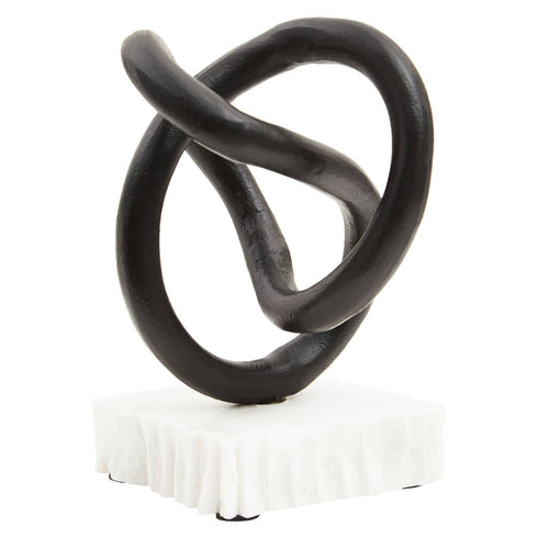 Monica Matte Black Knot Sculpture